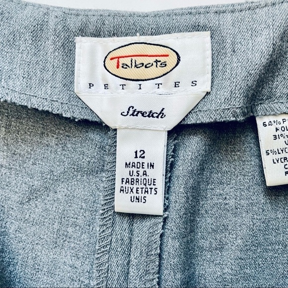 Talbots Grey Gray Dress Pants Stretch Side Zipper 12 Petite - Picture 3 of 10